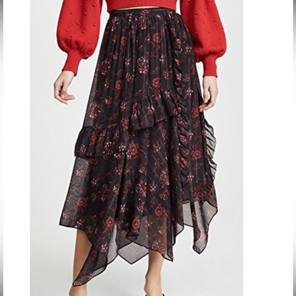 Ulla Johnson Torri Skirt in Noir Size 10 - Picture 1 of 8